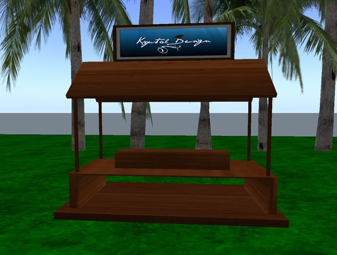 3 wooden shelf market stall vendor (copy/modify) 3 prims