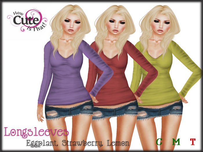 How Cute Is That! LongSleeve Shirt Color Pack 3
