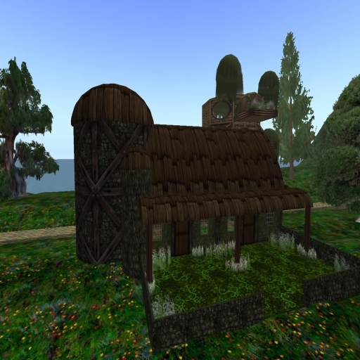FREE GIFT! FREEBIE! WHIMSY  Medieval Country Garden Cottage (66P) PREFAB