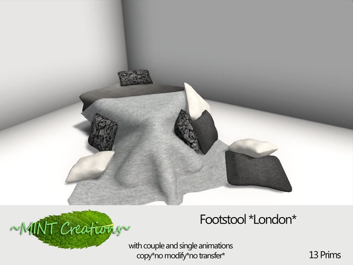 ~MINT Creations~Footstool *London*