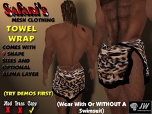 Safari's - Men's Towel Wrap (Leopard2)