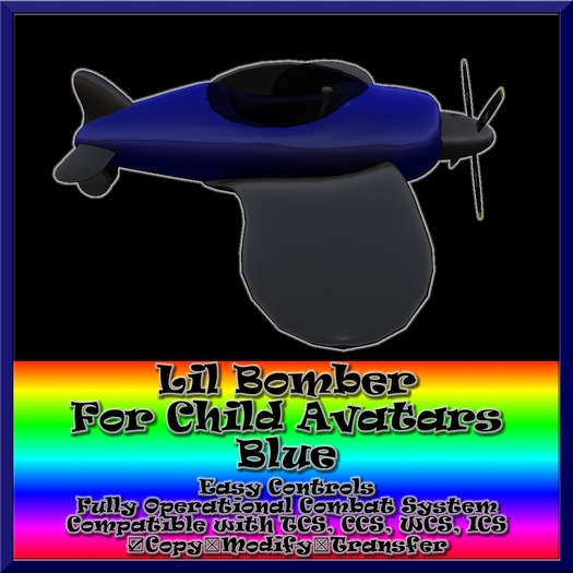 Lil Bomber Blue - For Child and Tiny Avatars