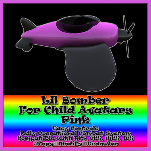 Lil Bomber Pink - For Child and Tiny Avatars