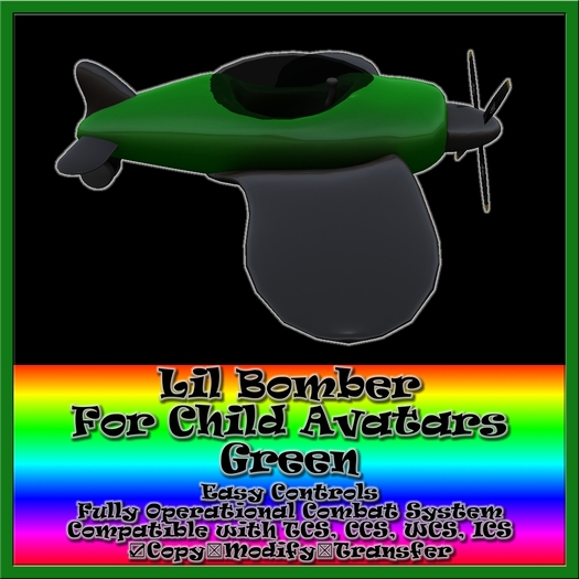 Lil Bomber Green  - For Child and Tiny Avatars