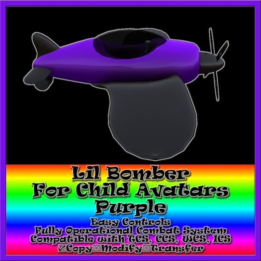 Lil Bomber Purple - For Child or Tiny Avatars