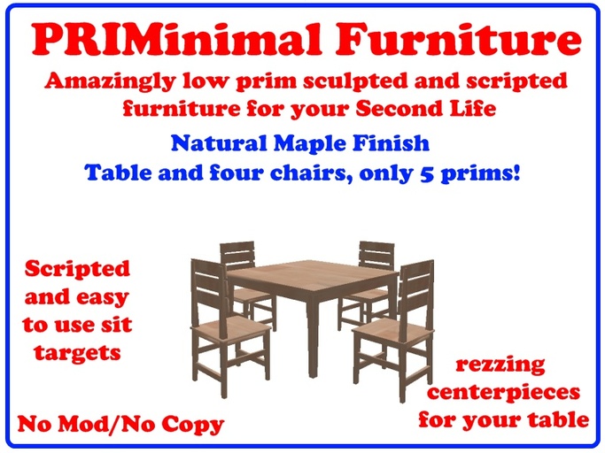 PRIMinimal Wooden Table (Maple)
