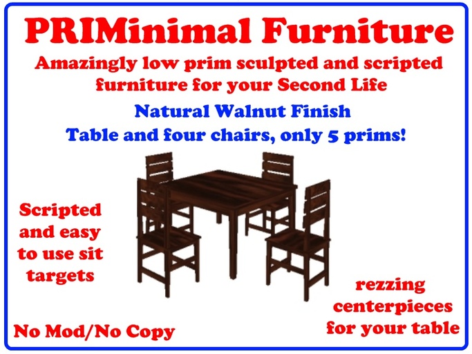 PRIMinimal Wooden Table  (Walnut)