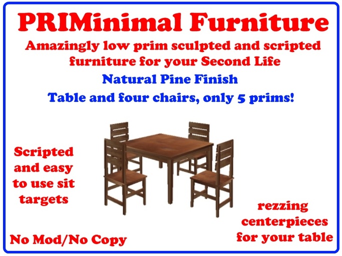 PRIMinimal Wooden Table  (Pine)
