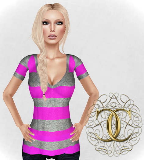 [Cavalieri]-Purple and Grey Shirt