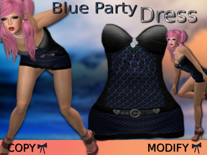 Blue Party    Copy Modify Dress