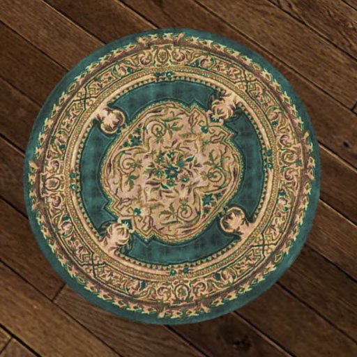 Rug Round Antique Jade Boxed