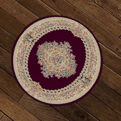 Rug Round Deep Purple Lace Boxed