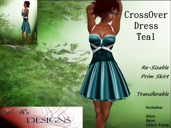 CrossOver Dress Teal