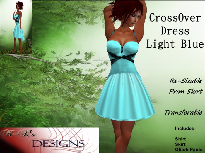 CrossOver Dress Light Blue