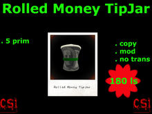 Rolled Money TipJar  (box)