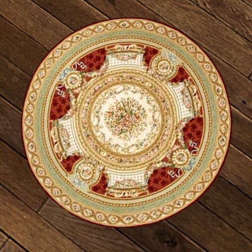 Rug Round Royal Gold Red Boxed