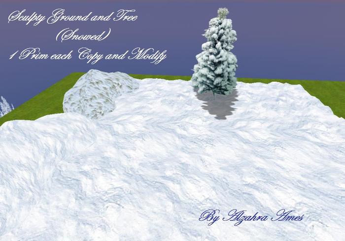 Sculpty ground and Tree (snowed)for Christmas
