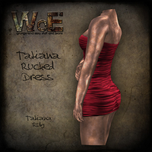 :. WoE .: Tatiana Ruched Dress (Ruby)