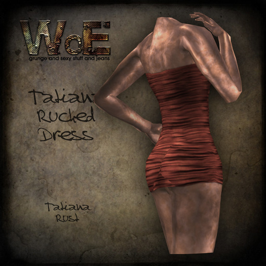 :. WoE .: Tatiana Ruched Dress (Rust)