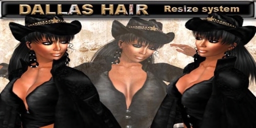 EdelStore  western women hair " Dallas " black Western Hat Cowboy (Resizable)