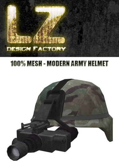 LZ - [MESH] Army Helmet -CAMO4 Texture V1.00 ( Boxed )