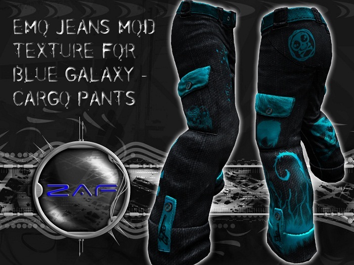 Emo Light blue Jean mod