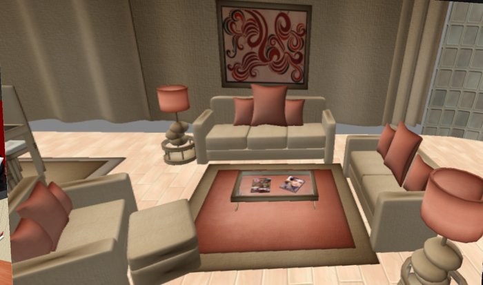 MODERN TAN  LIVING ROOM SET