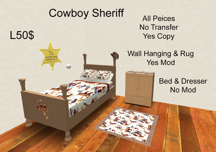 COWBOY SHERIFF BED SET