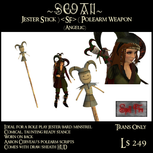 ~SWAN~ Jester Stick )<SF>( Polearm (Angelic)