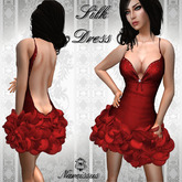 ~Narcissus~Silk Dress Red