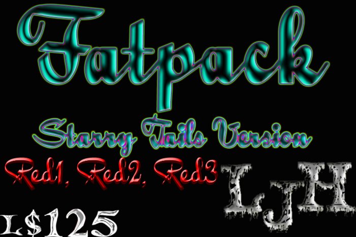 [LJH] Lisha's Starry Tails Fatpack- REDS (Red1, Red2 and Red3) MATURE Version