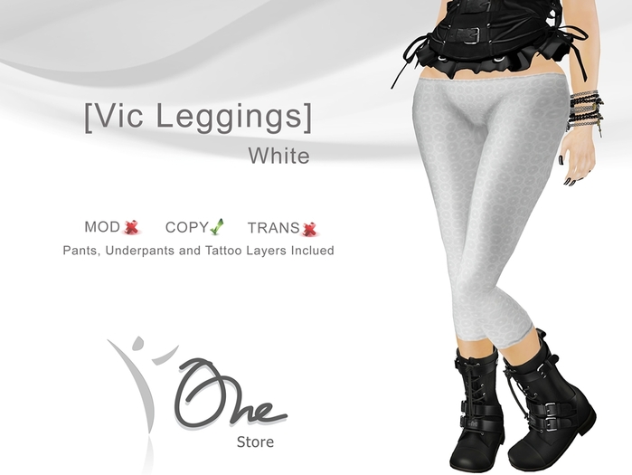:: One Store :: [Vic Leggings] White BOX
