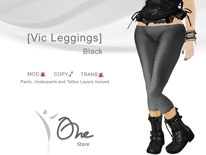 :: One Store :: [Vic Leggings] Black BOX