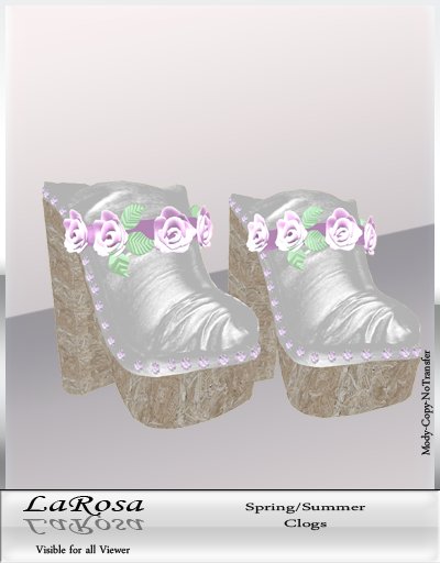 LaRosa Shoes Jewelry Clogs Roses WhiteRose 