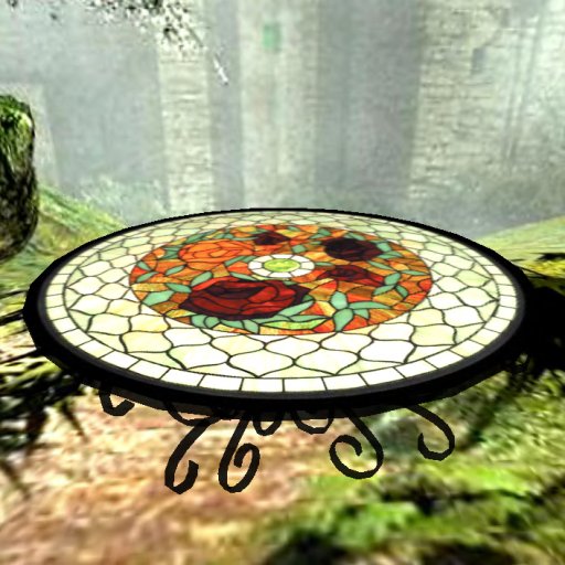 Wrought Iron Table Black Mosaic Boxed