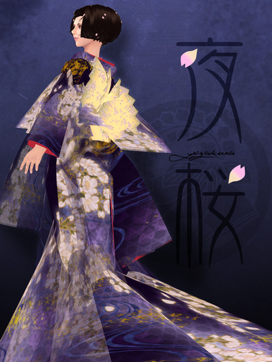 *bg* kimono17 yozakura