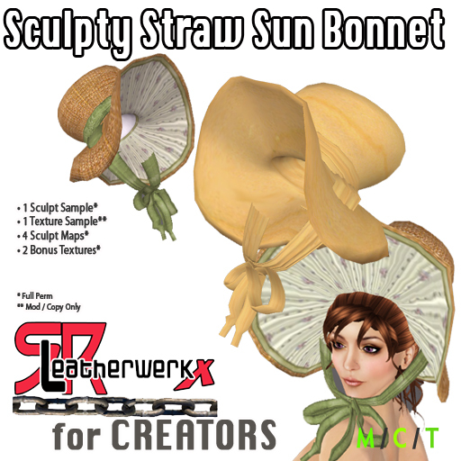 *SRL - Sculpty Straw Sun Bonnet (box)