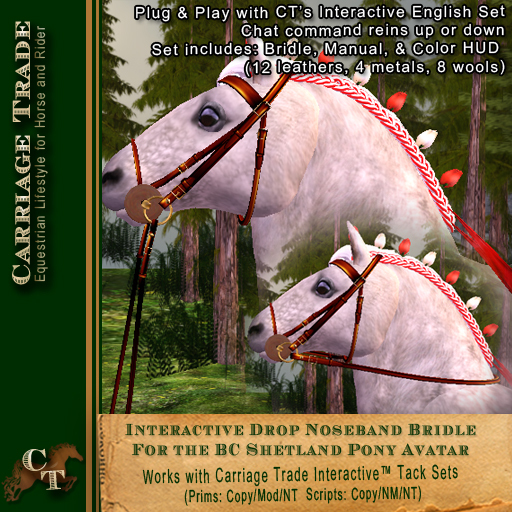 @CT@ Interactive Dropped Noseband Bridle Pony
