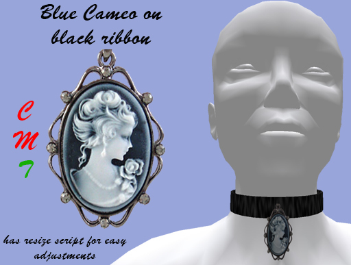 Blue Cameo Woman with Rose fat pack