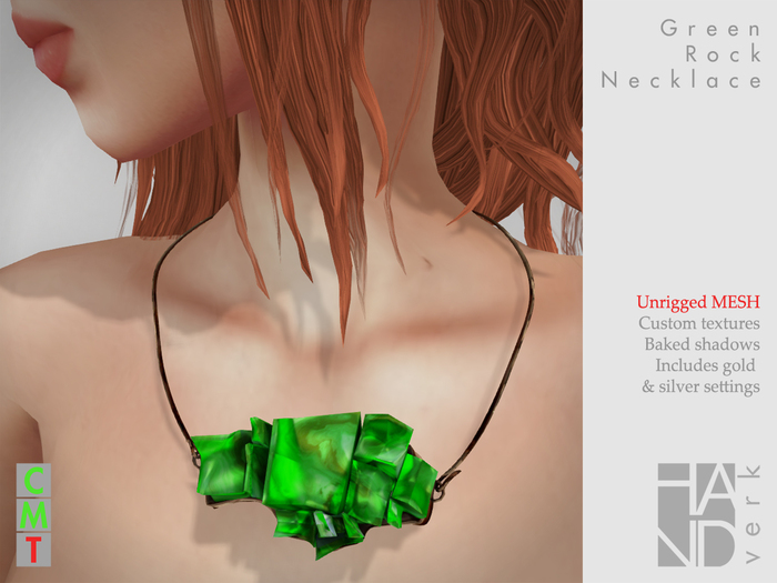 [HANDverk]Rock Necklace.green 