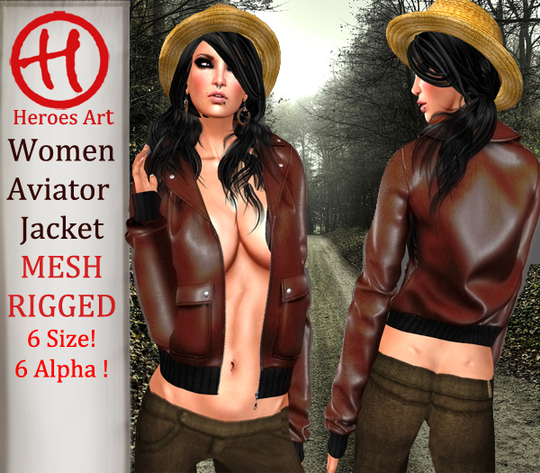 Heroes Art Aviator Jacket Woman Mesh Rigged