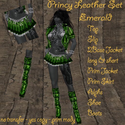 Princy Leather Set Emerald BOX