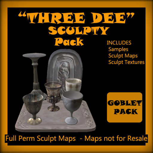 "Three Dee" Goblet/silver Sculpty Pack