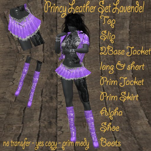 Princy Leather Set Lavendel BOX