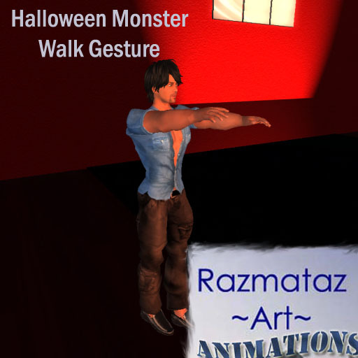 Zombie Monster Walk Scare Gesture