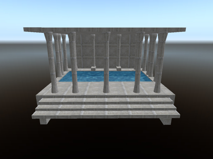 White Roman Style Bath or pool