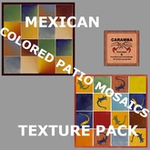 Mexican colored patio mosaics - texture pack