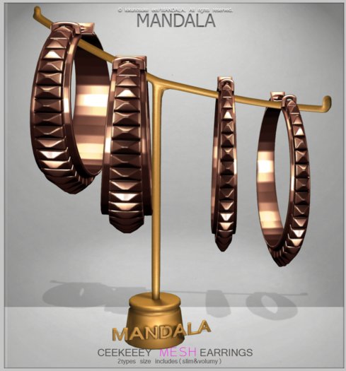 [MANDALA]CEEKEEEY EArrings/Brown (WEAR ME)