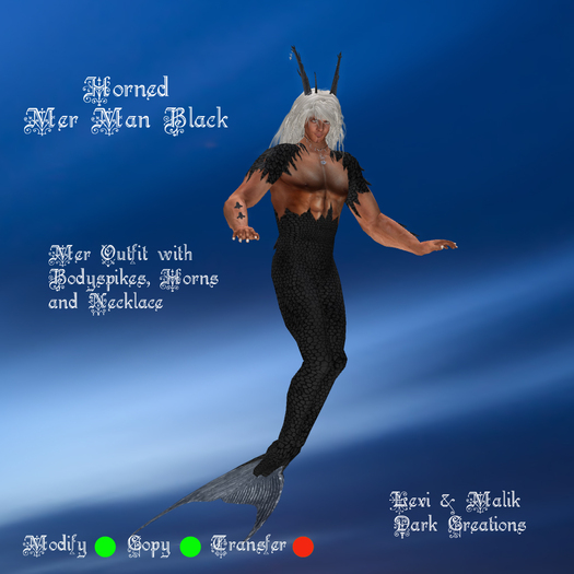 Horned Mer Man Black