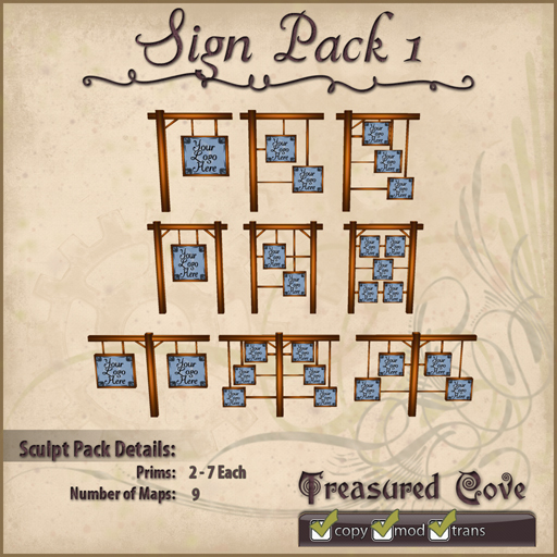 -TC- Sign Pack 1 Clearance Priced